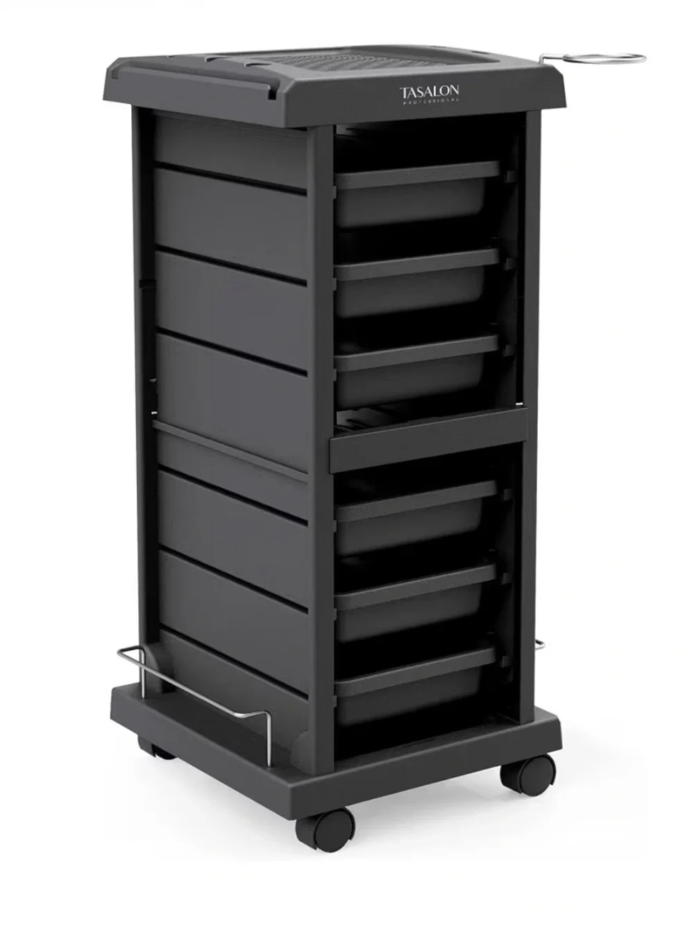 Tasalon Black Rolling Storage Salon💇‍♀️Cart with Removable Trays